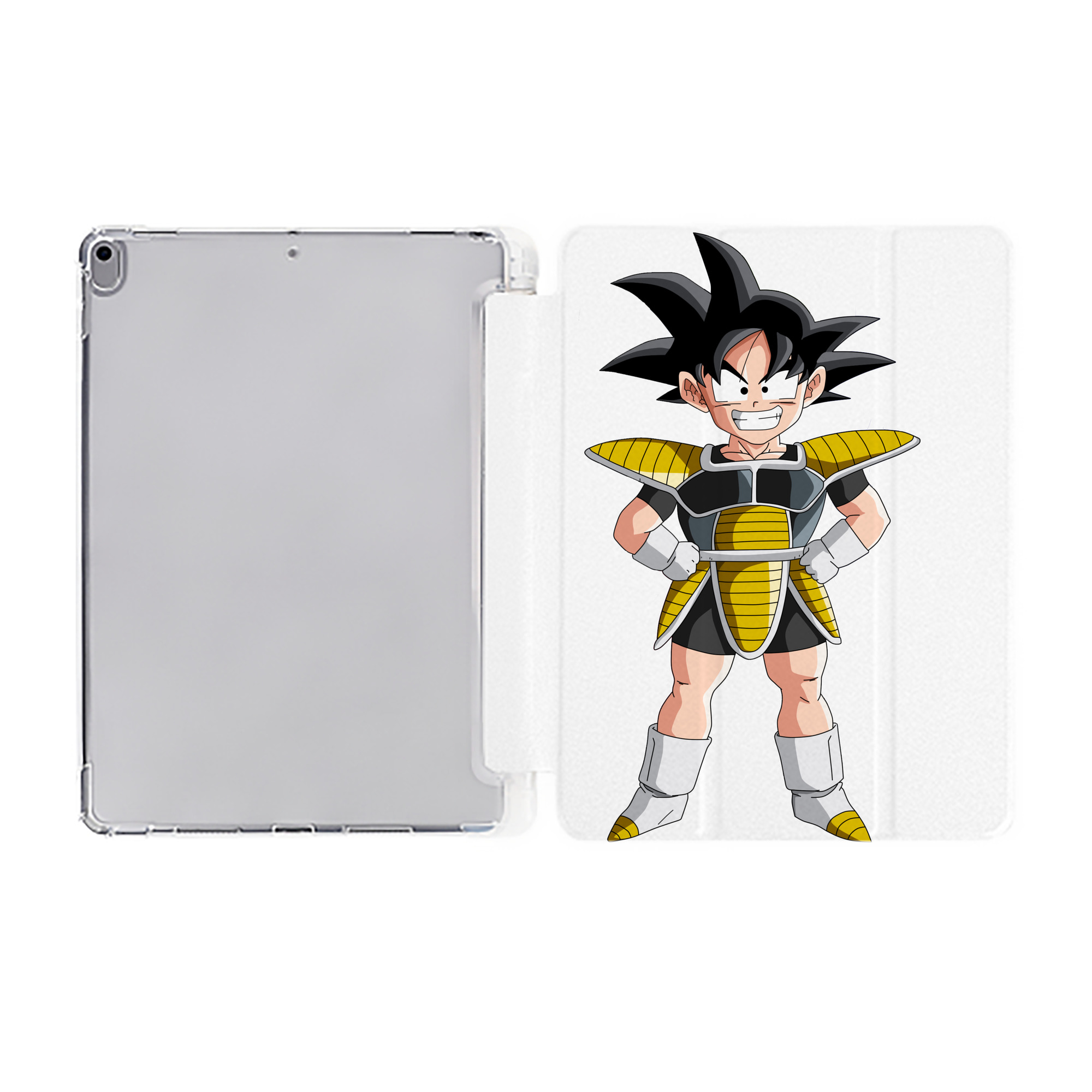 （画像用） ドラゴンボール 孫悟空（そん ごくう）Son Goku カカロット DRAGON BALL Kakarotto IPad ケース ペン収納付き 三つ折りスタンド PUレザー×シリコン 対応機種9.5/10.5/10.9インチ